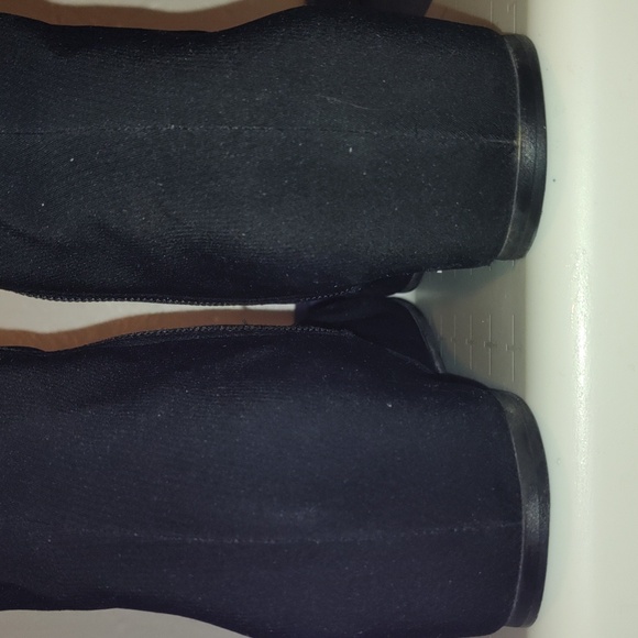 Stuart Weitzman "Downpour" Black Gore-Tex Wedge Boots - Size 9M Waterproof - Picture 14 of 16